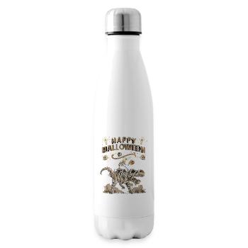 Halloween 2022 T-Rex Skeleton Boy Pumpkin Costume - Insulated Water Bottle - white - Right