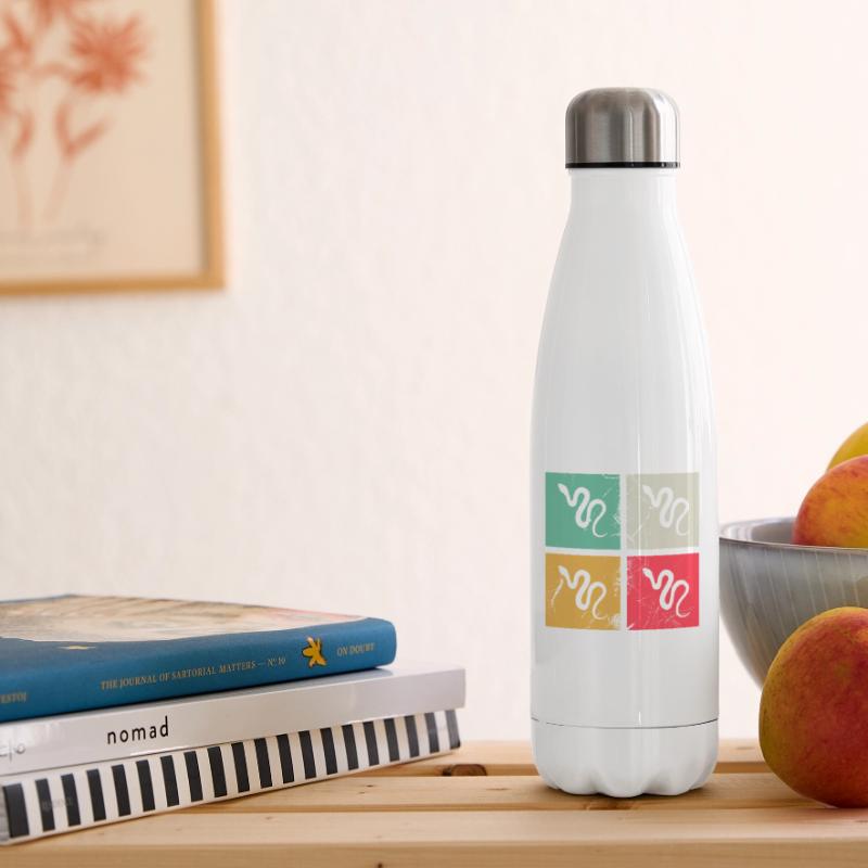 Snake Retro Reptile Python Gift idea Insulated Water Bottle