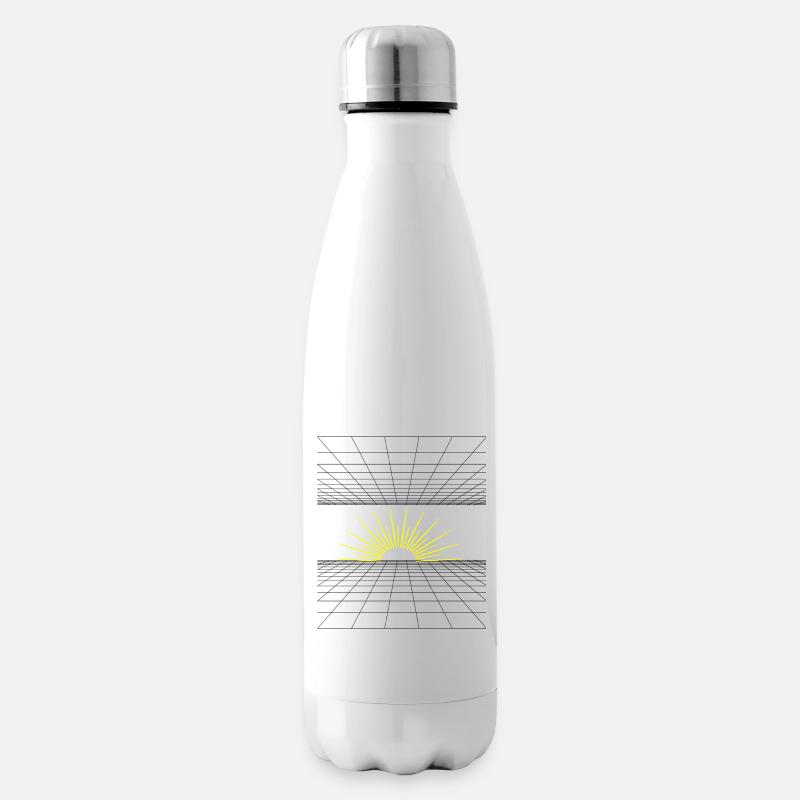 Lever de soleil dans la grille - Bouteille isotherme - blanc