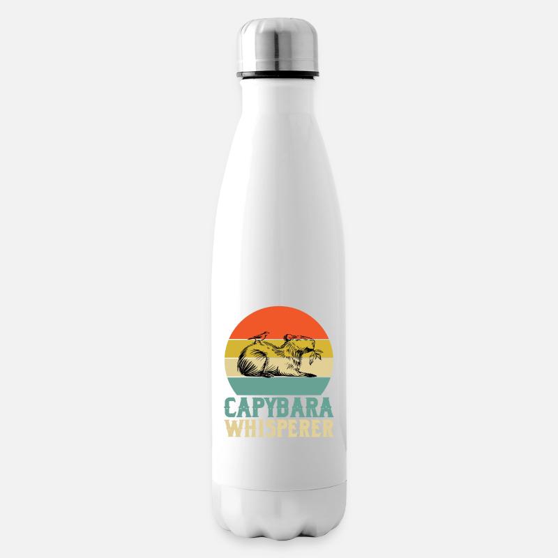 Capybara Chuchoteur - Bouteille isotherme - blanc