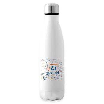 square root 25 years old - Insulated Water Bottle - white - Right