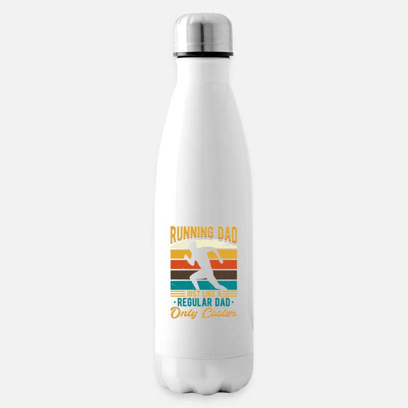Courir père comme un père normal seulement plus cool - Bouteille isotherme - blanc