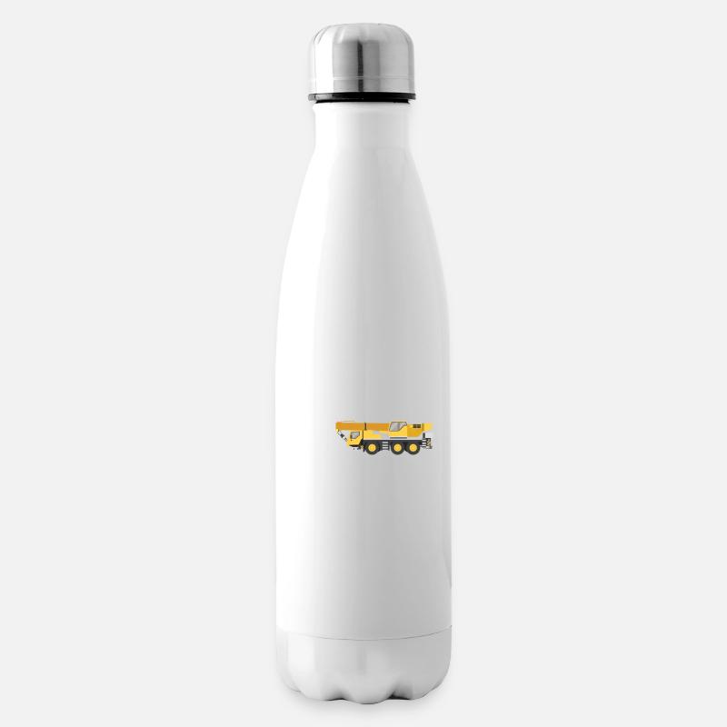 Autokran Geschenk - Isolierflasche - Weiß