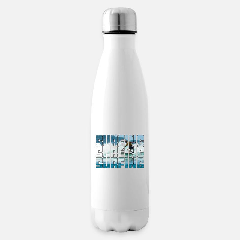Surfen - Isolierflasche - Weiß