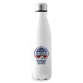 Cat Mom - Devon Rex Cat - Insulated Water Bottle - white - Right
