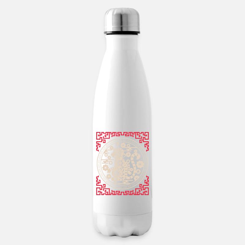 Horoscope chinois Chine Année du Singe - Bouteille isotherme - blanc