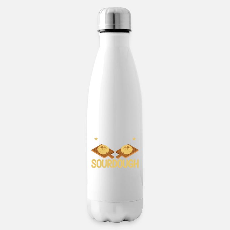 Brotbacken Geschenk Bäckerei Zitat Bäcker - Isolierflasche - Weiß