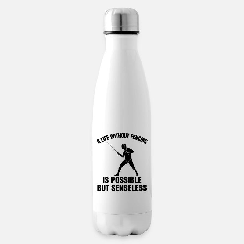 Fechten lustige Fechter witziger Spruch Kampfsport - Isolierflasche - Weiß