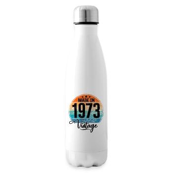 Millésime Fabriqué en 1973 Année de naissance 1973 Anniversaire - Bouteille isotherme - blanc - Droite