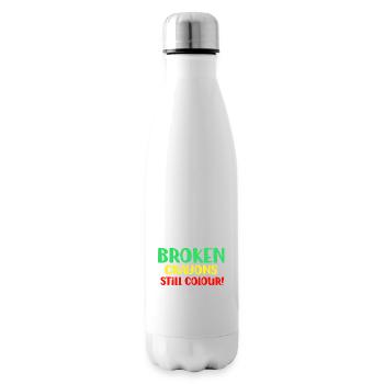 Crayons cassés encore couleur graphique bew - Bouteille isotherme - blanc - Droite