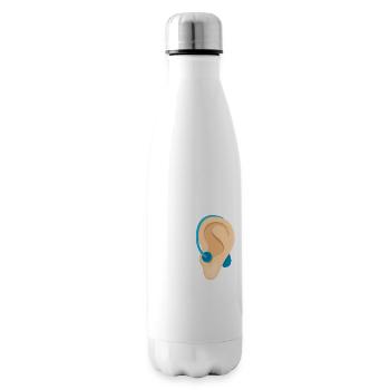 I Put On My Hearing Aid For This - Insulated Water Bottle - white - Right