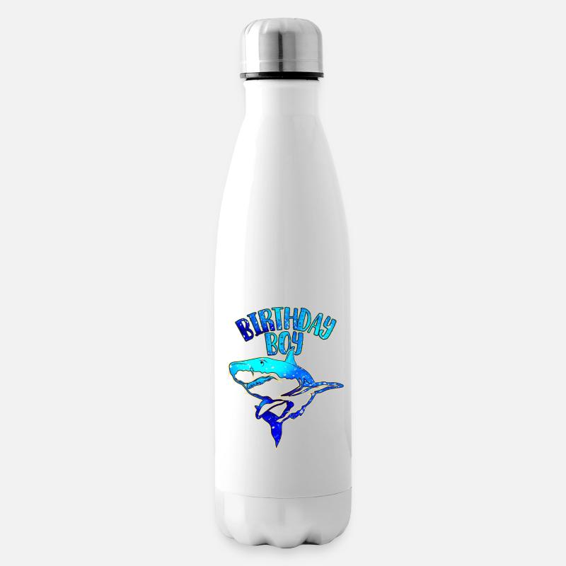 Birthday Boy - Thème Requin - Bouteille isotherme - blanc