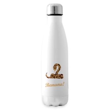attention danger banane Design pour une blague de serpents - Bouteille isotherme - blanc - Droite