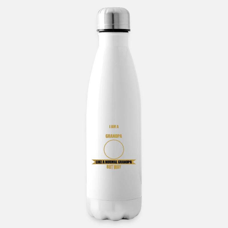 Lustiger Bauleiter Opa - Isolierflasche - Weiß