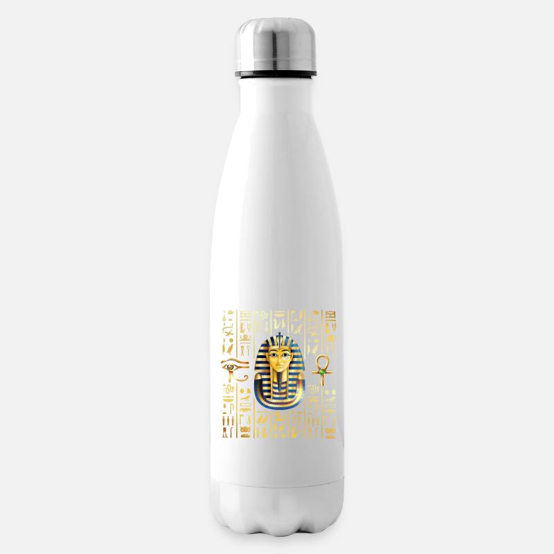 hiéroglyphes pharaon Conception pour un pharaon - Bouteille isotherme - blanc