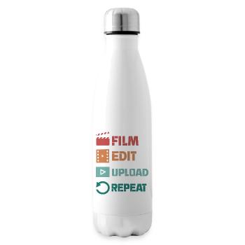 film edit upload repeat Design for a films - Isolierflasche - Weiß - Rechts