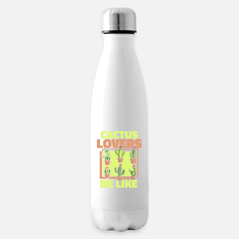 Kaktus Garten - Isolierflasche - Weiß