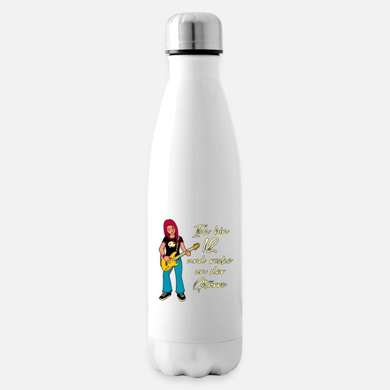Ich bin 12 - Mädchen Gitarrist - Isolierflasche - Weiß