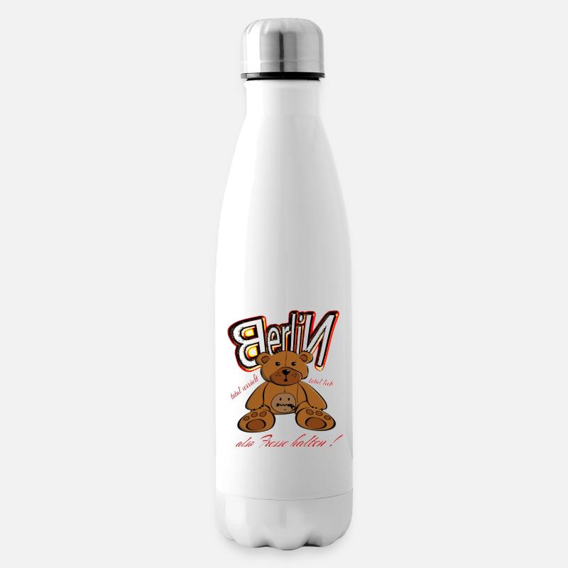 Berliner Schnauze - Isolierflasche - Weiß