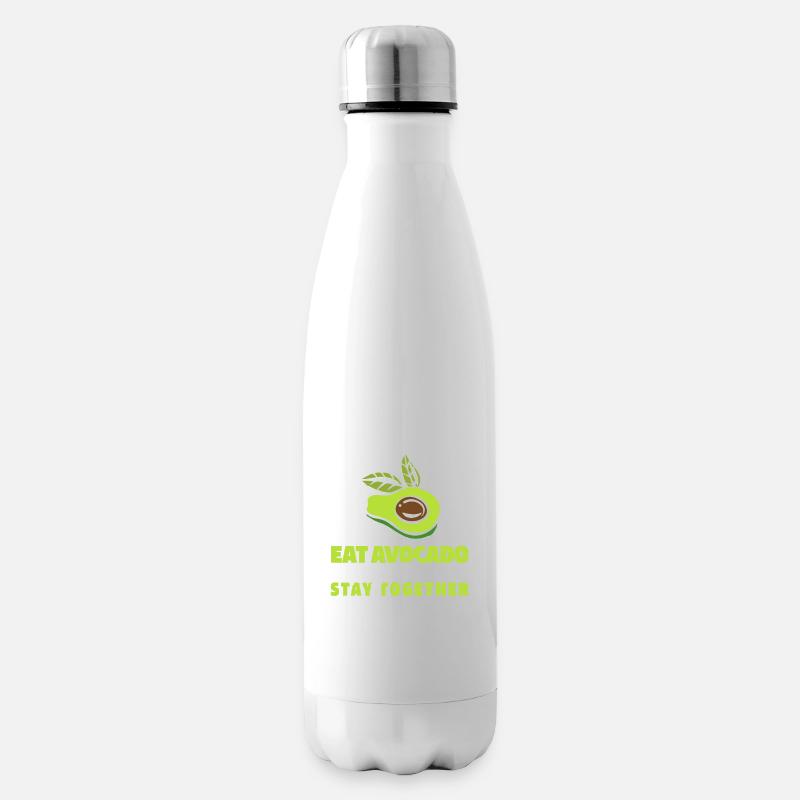 Avocado Paar - Isolierflasche - Weiß