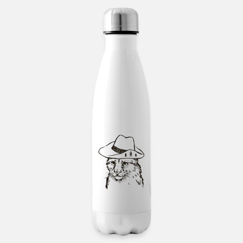 Luchs Cowboy - Isolierflasche - Weiß