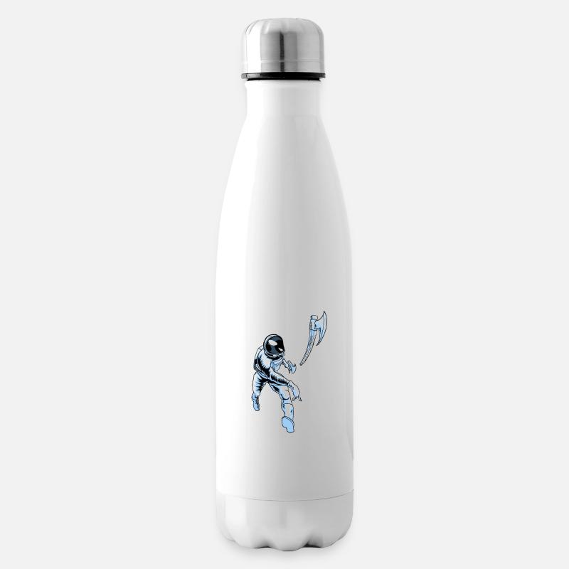 Axtwerfen Axtwerfer Astronaut - Isolierflasche - Weiß