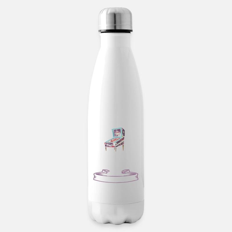 Pinball Katze - Isolierflasche - Weiß