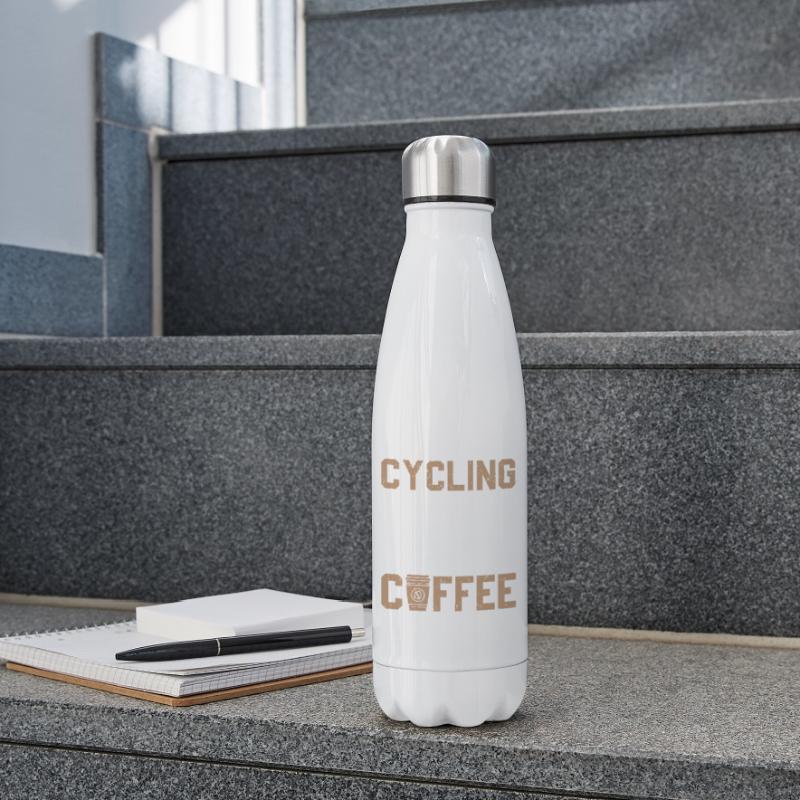 Cycling solves my problems, coffee solves the res Insulated Water Bottle