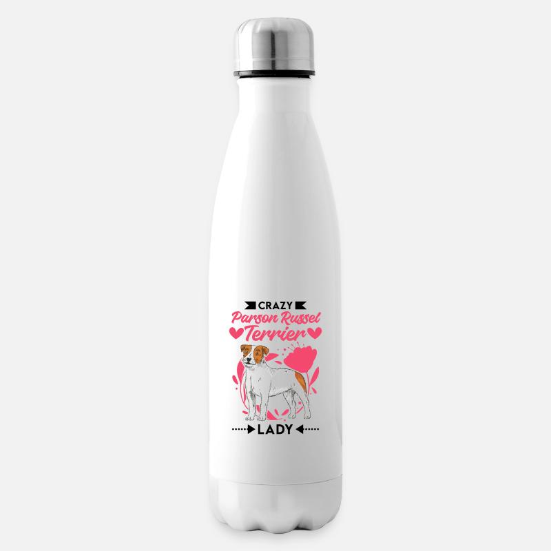 Crazy Parson Russel Terrier dame - Bouteille isotherme - blanc