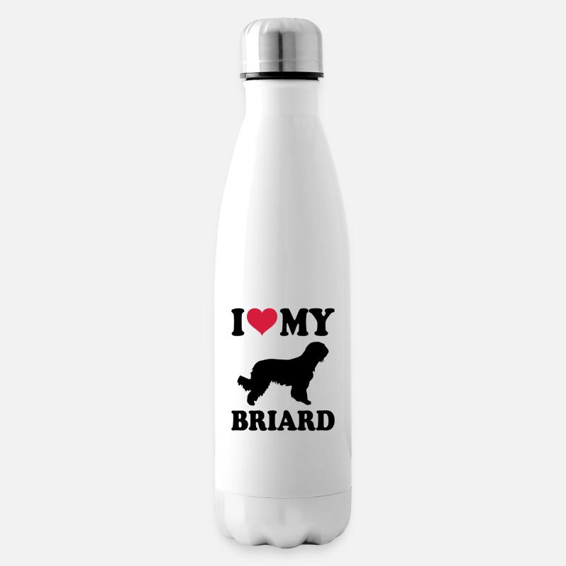Briard - Isolierflasche - Weiß