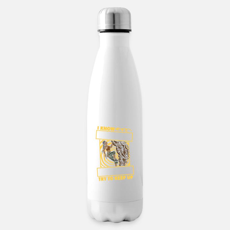 Klettern Kletterer Mädchen - Isolierflasche - Weiß