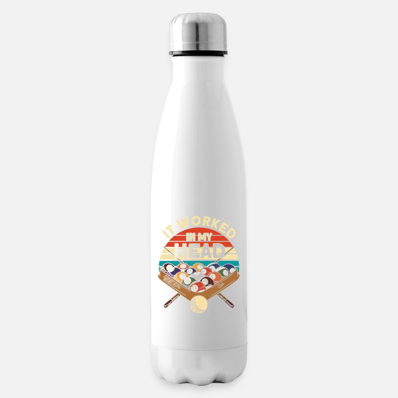 Billard Geschenkidee Billardspieler Pool Snooker - Isolierflasche - Weiß