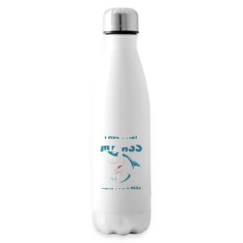 Haifisch Lustig - Isolierflasche - Weiß - Rechts