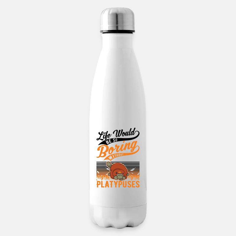 Schnabeltier Geschenk Platypus - Isolierflasche - Weiß