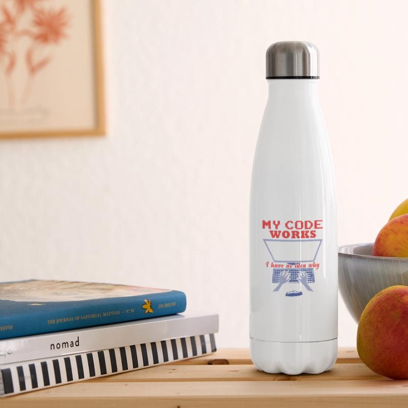 Fuuny Coder Programmer Insulated Water Bottle