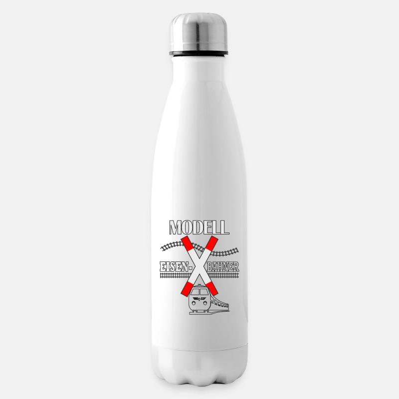 Modell Eisenbahner Lokführer - Isolierflasche - Weiß