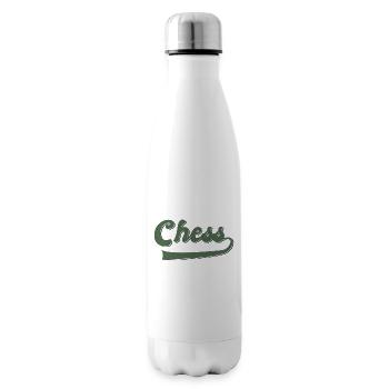 Échecs - Bouteille isotherme - blanc - Droite