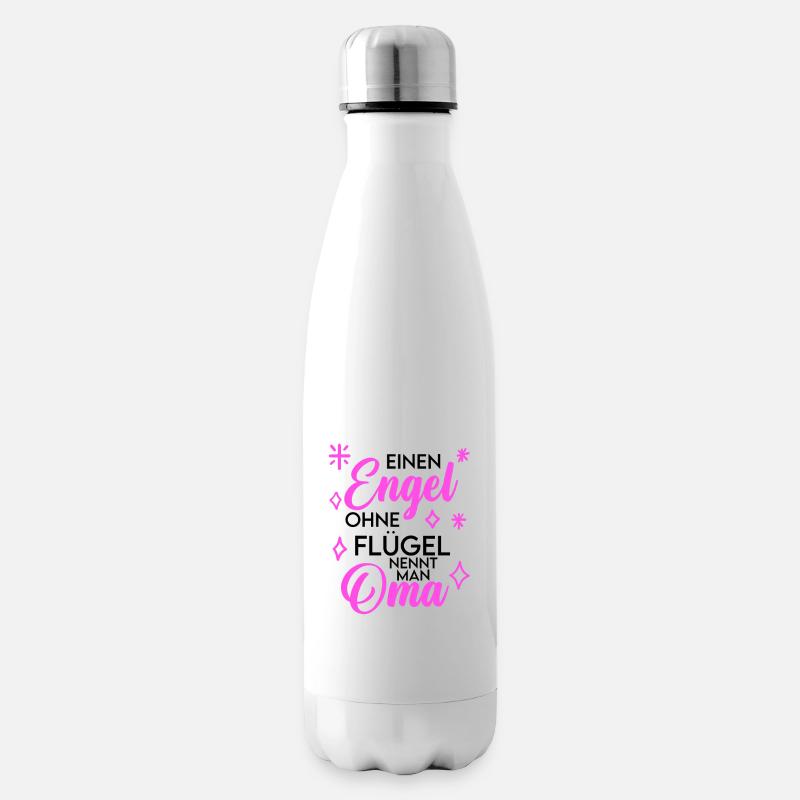 Oma Engel Spruch Geschenk - Isolierflasche - Weiß