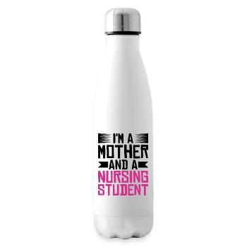 I'm A Mother And A Nursing Student - Insulated Water Bottle - white - Right