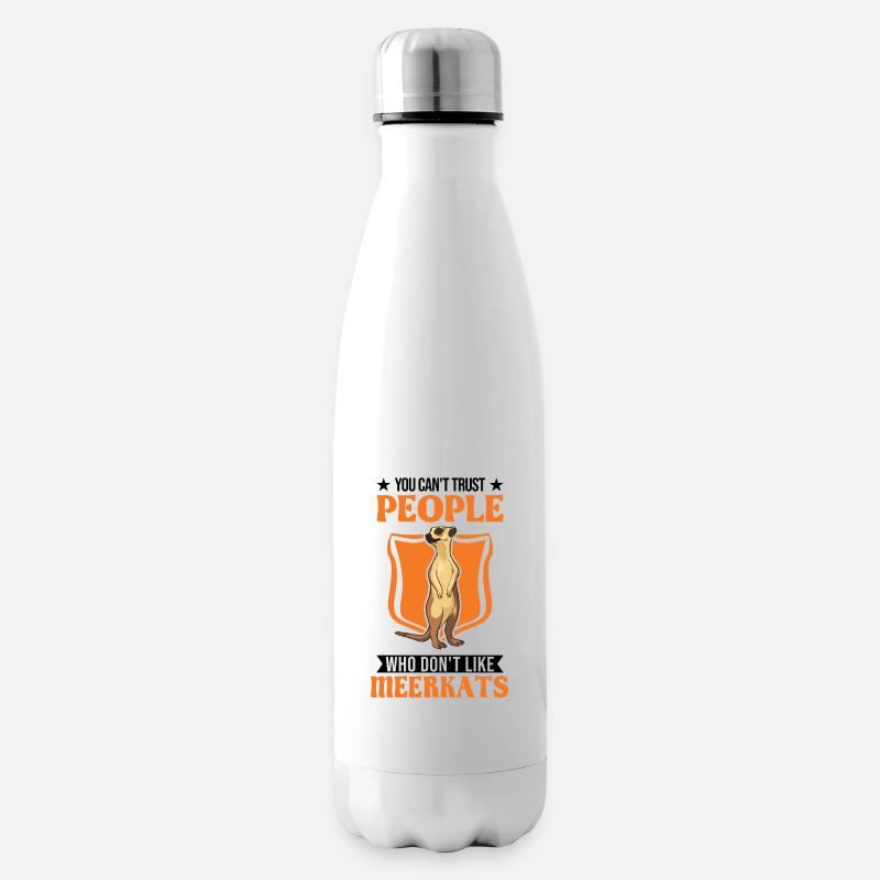 Erdmännchen Geschenk Meerkat - Isolierflasche - Weiß