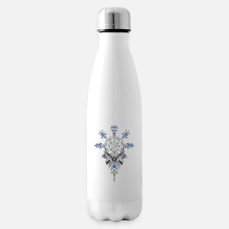 Keltischer Vikinger Vegvisir Kompass Wikinger - Isolierflasche - Weiß