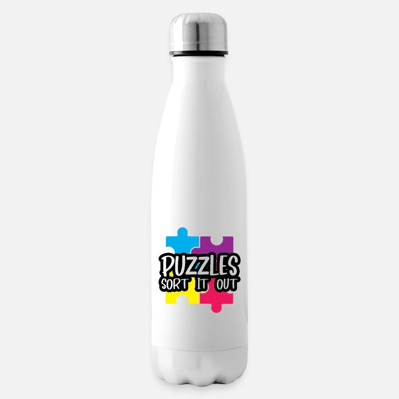 Puzzlers Sort It Out 4 - Isolierflasche - Weiß
