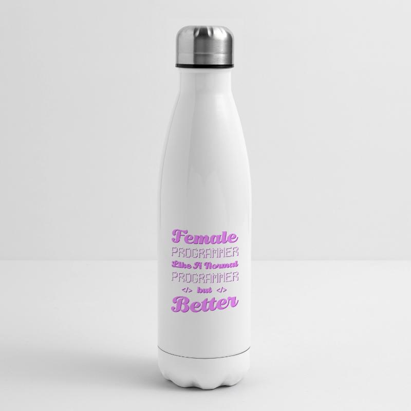 Developer Coder Programmer Female Insulated Water Bottle