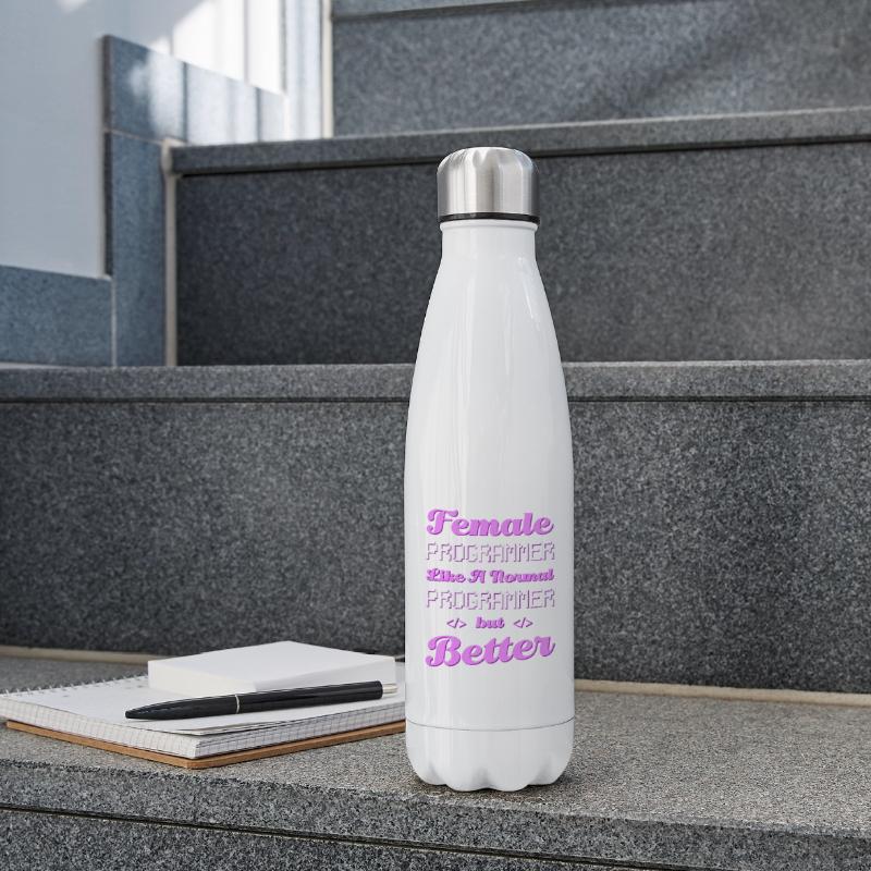 Developer Coder Programmer Female Insulated Water Bottle