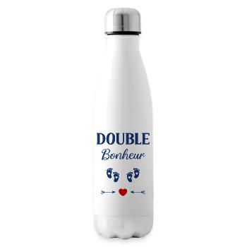 Double bonheur - Bouteille isotherme - blanc - Droite