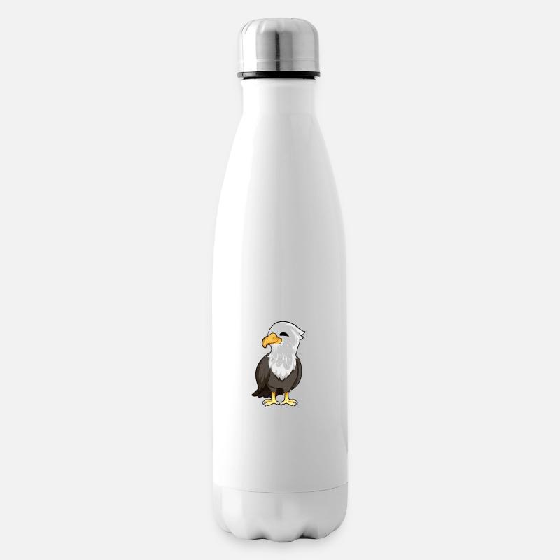 Kawaii White-tailed Eagle - Insulated Water Bottle - white