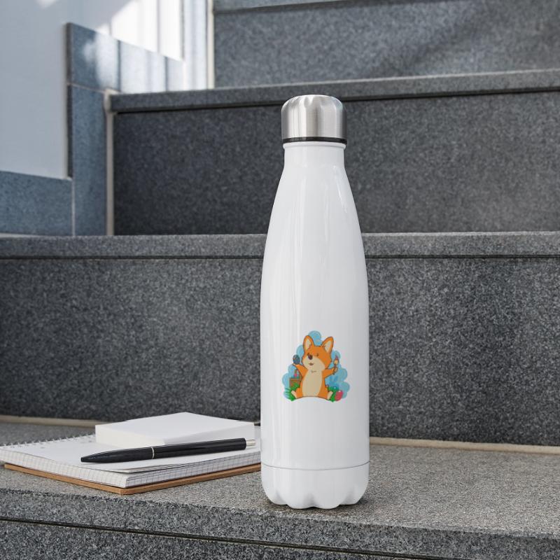Corgi paints Easter eggs at Easter - Corgi Easter Insulated Water Bottle
