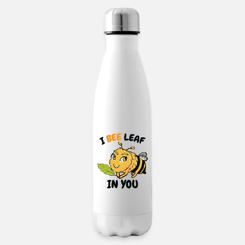 Ich Bienenblatt in dir süße Hummel - Isolierflasche - Weiß