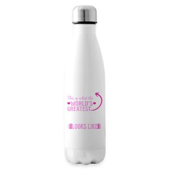 So sieht die beste Mama der Welt aus - Muttertag - Isolierflasche - Weiß - Rechts
