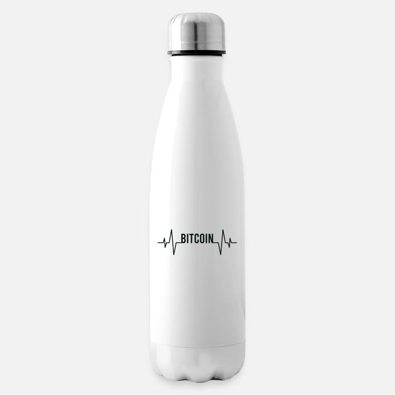 Bitcoin Herzschlag - Isolierflasche - Weiß